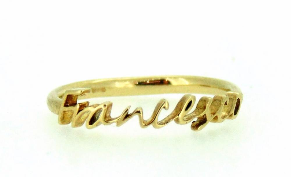 Anello con nome in argento  Cod 009510 pic